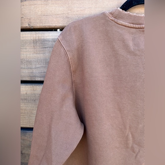 NWT Sandrine Rose x Free people Burnt Color sweatshirt, mid weight, Size Small - Picture 8 of 10
